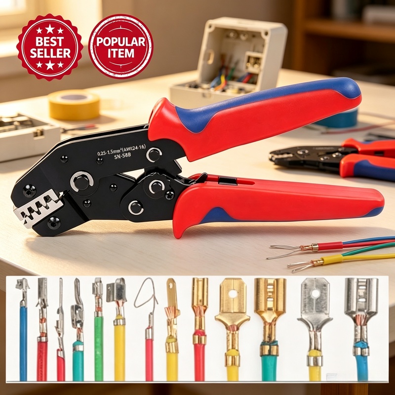 Power Tools China - SN‑58B Ratchet Crimping Tool AWG24‑16 Non‑Insulated